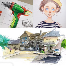 TOUCHNEW T6 Marcador de croquis 168 colores,puntas dobles para niños,artistas,resaltador de dibujo TOUCHNEW T6 Marcador de croquis 168 colores,puntas dobles para niños,artistas,resaltador de dibujo