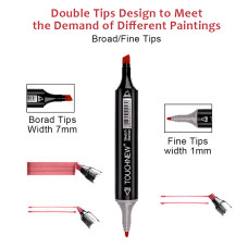 TOUCHNEW marcadores de alcohol 30 colores para principiantes niños estudiantes TOUCHNEW marcadores de alcohol 30 colores para principiantes niños estudiantes