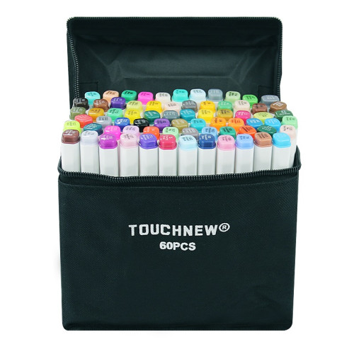 TOUCHNEW T6 rotuladores diseño de animación 60 colores para dibujos de arte adultos con bolsa de transporte TOUCHNEW T6 rotuladores diseño de animación 60 colores para dibujos de arte adultos con bolsa de transporte