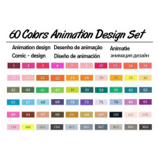TOUCHNEW T6 rotuladores diseño de animación 60 colores para dibujos de arte adultos con bolsa de transporte TOUCHNEW T6 rotuladores diseño de animación 60 colores para dibujos de arte adultos con bolsa de transporte