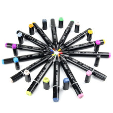 TOUCHNEW rotuladores punta pincel 80 colores doble punta a base de alcohol Juego estándar
