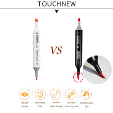 TOUCHNEW rotuladores punta pincel 168 colores doble punta a base de alcohol