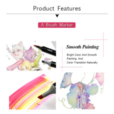 TOUCHNEW rotuladores punta pincel 168 colores doble punta a base de alcohol