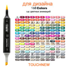 TOUCHNEW rotuladores punta pincel 168 colores doble punta a base de alcohol