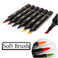 TOUCHNEW rotuladores punta pincel 168 colores doble punta a base de alcohol