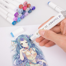 TOUCHNEW T6 rotuladores diseño de animación 30 colores para dibujos de arte adultos con bolsa de transporte TOUCHNEW T6 rotuladores diseño de animación 30 colores para dibujos de arte adultos con bolsa de transporte
