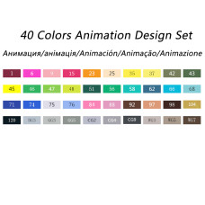 TOUCHNEW T7 40 colores Rotulador de artista dibujo a base de alcohol para dibujar diseño de animación manga
